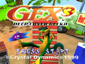 Gex 3 - Deep Cover Gecko (US) screen shot title